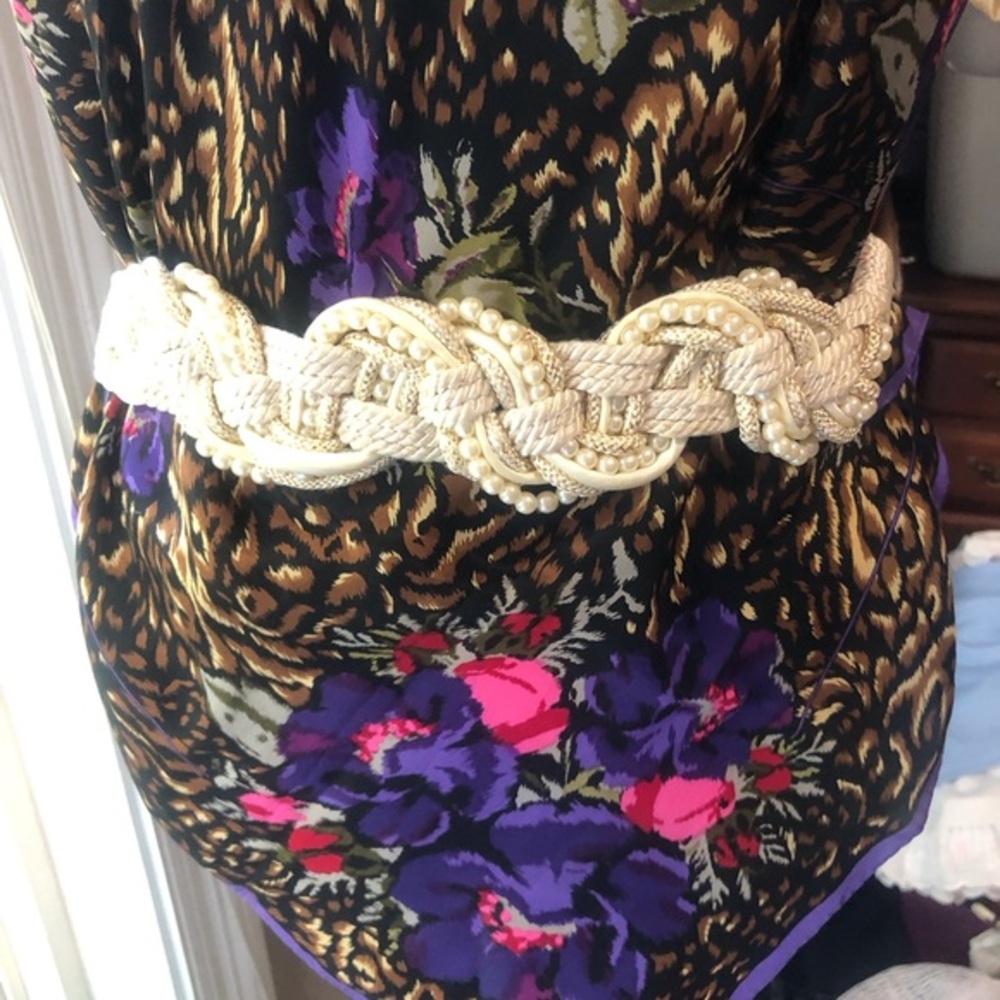 Vintage 80s Macrame Belts Gold Tone and Silver Tone